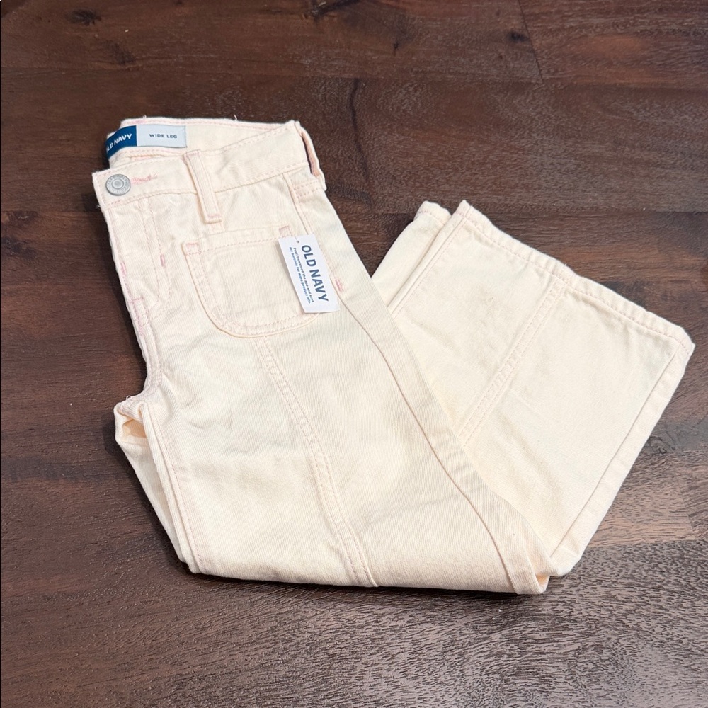 Old Navy Girls' Pale Peach Wide Leg Jeans